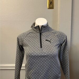 Puma Gray Polka Dot Kids Sweatshirt